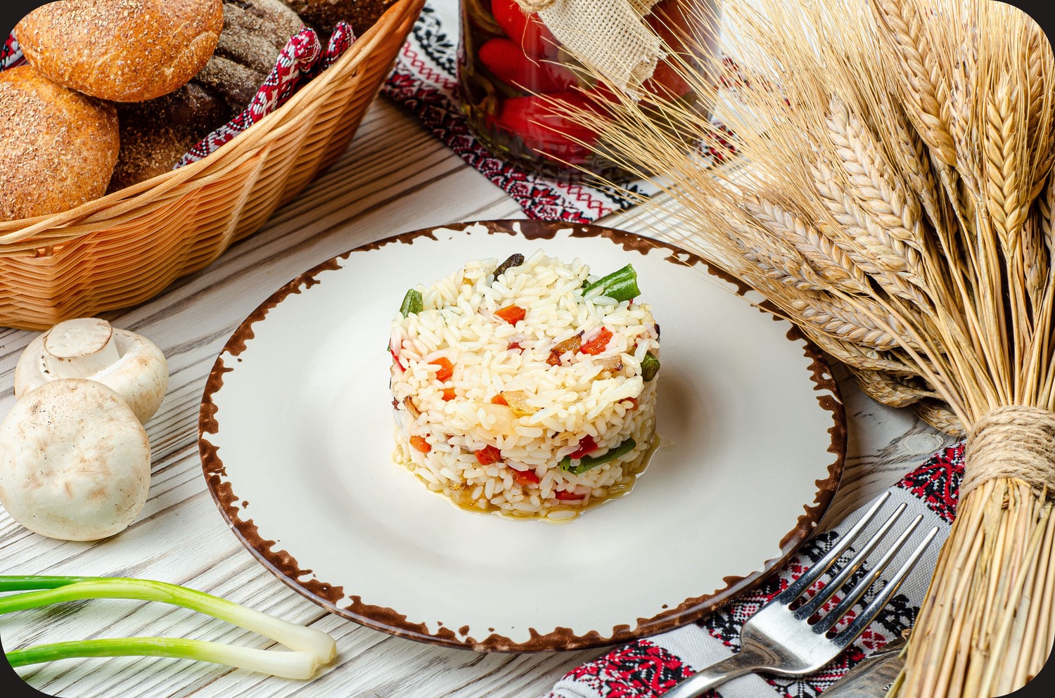 Рис отварной с овощами Рис отварной с овощами