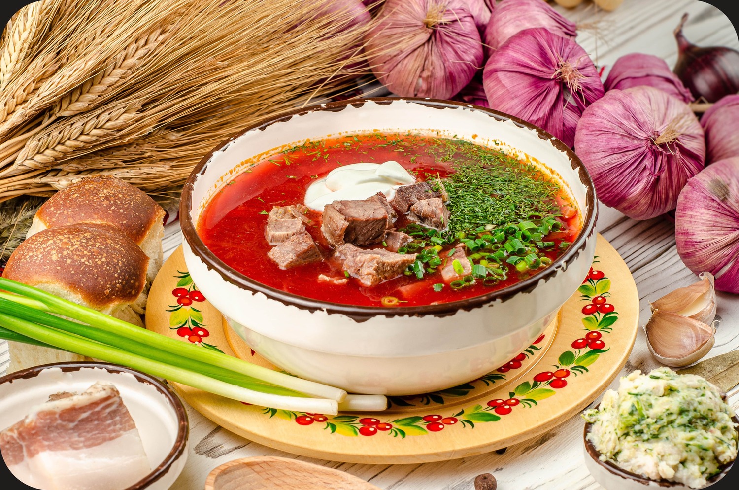 Борщ с пампушками Борщ с пампушками