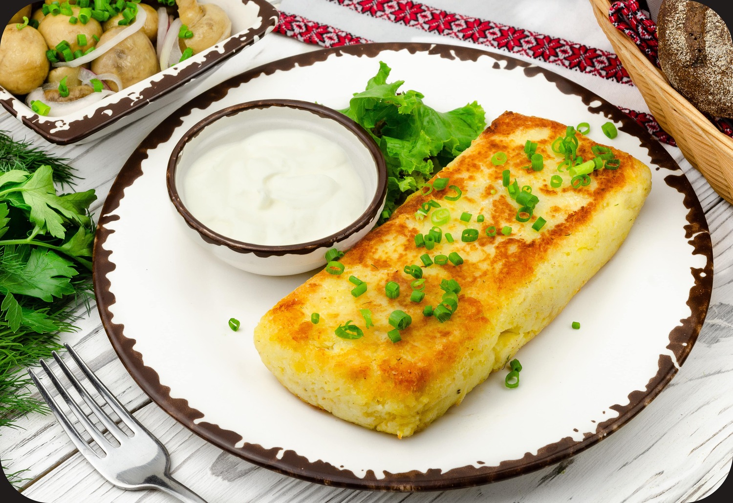 Картопляник мясной со сметаной Картопляник мясной со сметаной